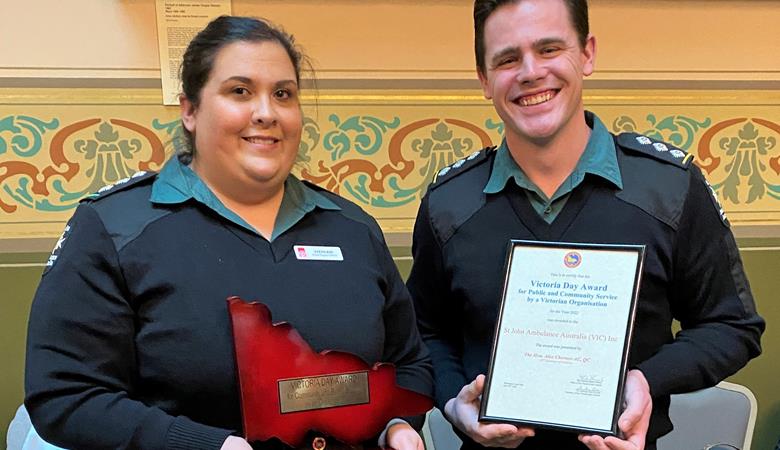 St John Ambulance Victoria Winner in Prestigious Victoria Day Awards